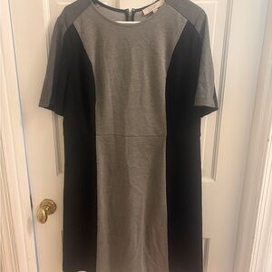 LOFT Gray and Black Mini Dress